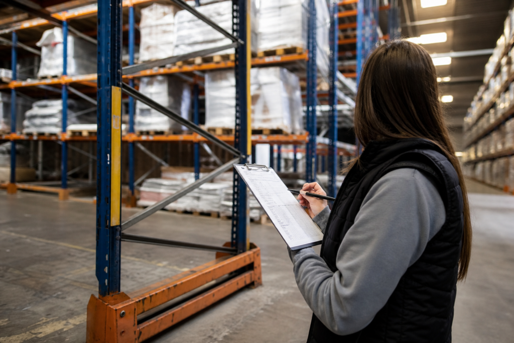 Illustration : Contrôle annuel de racks industriels partout en France