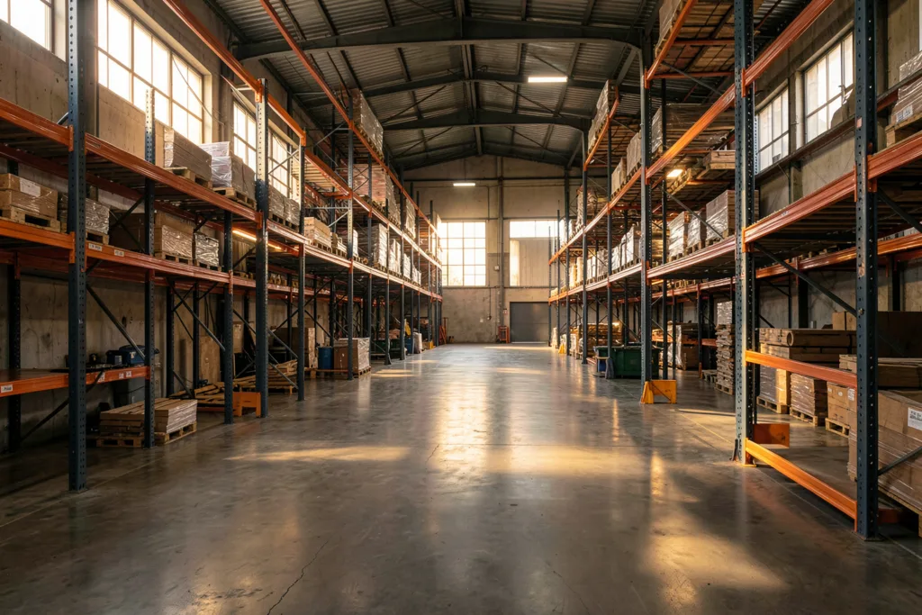 Illustration : Rayonnage industriel pour entrepôts en Normandie