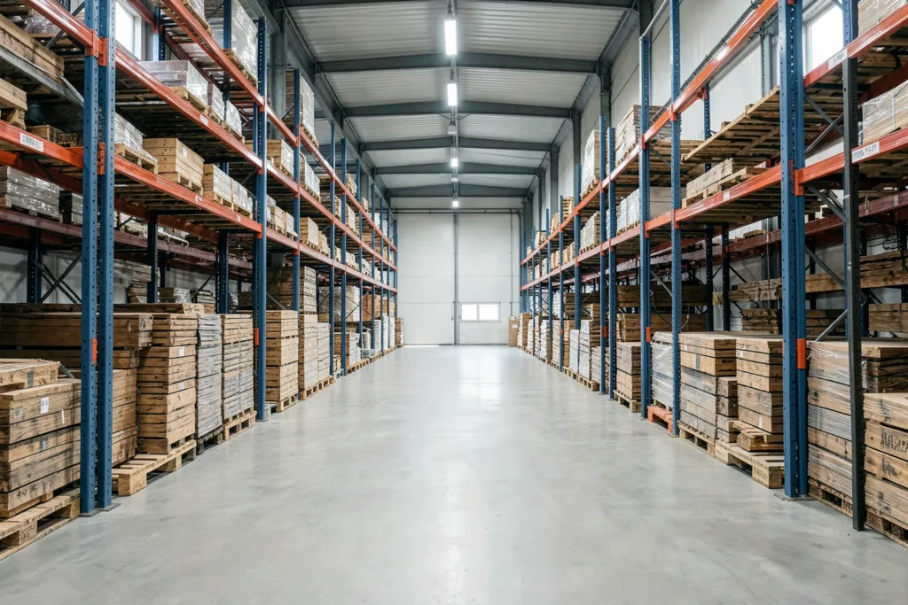 Illustration : Rayonnage industriel pour grandes surfaces en Lorraine