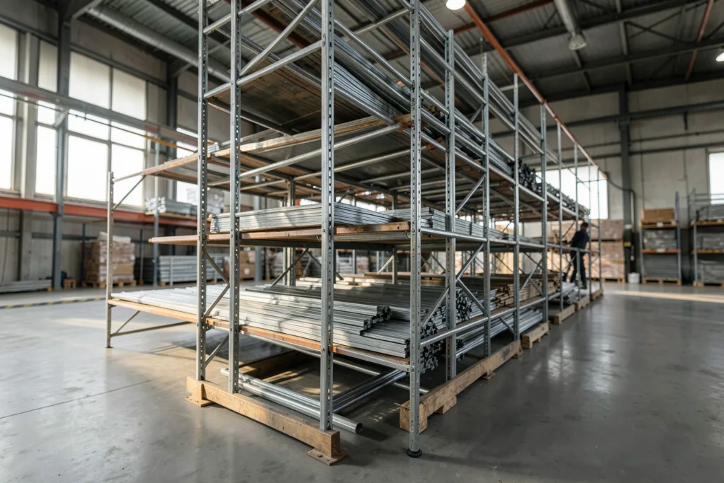 Illustration : Rayonnage tubulaire Rhône-Alpes : solutions modulables pour grandes surfaces