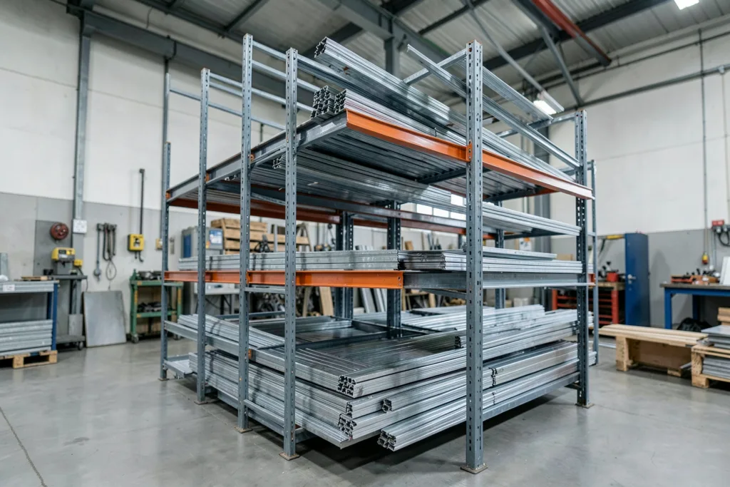 Illustration : Rayonnage Tubulaire Grand Est : Solution de Stockage Ergonomique pour Vos Entrepôts